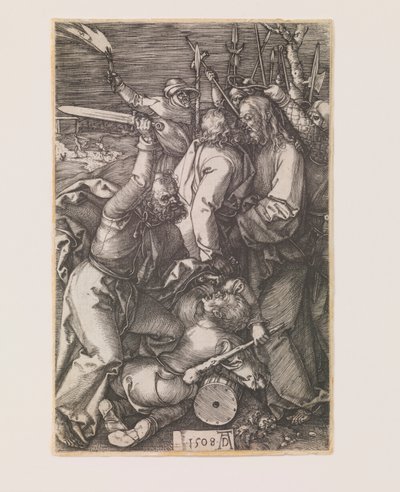 シリーズ「刻まれた情熱」からのキリストの裏切り 作： Albrecht Dürer