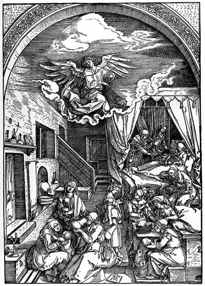 聖母の誕生、1502-1505、1936 作： Albrecht Dürer