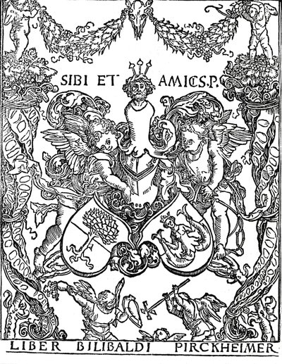 Willibald Pirkheimer、c1502-1503、1906のブックプレート 作： Albrecht Dürer