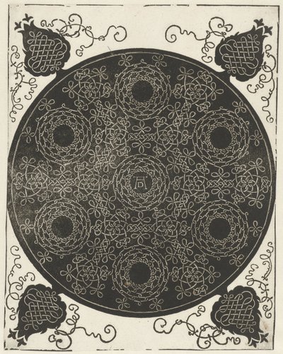 七輪モチーフの刺しゅう例 作： Albrecht Dürer