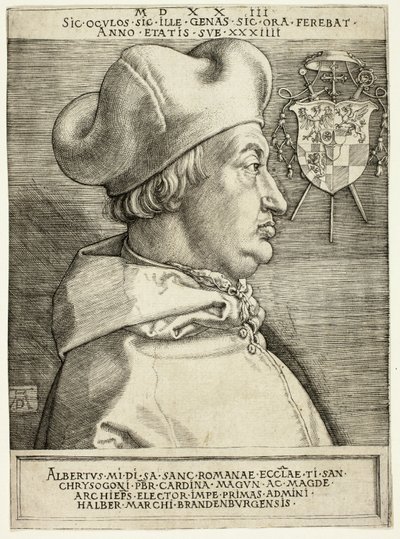 ブランデンブルクのアルブレヒト枢機卿 (大枢機卿) 作： Albrecht Dürer