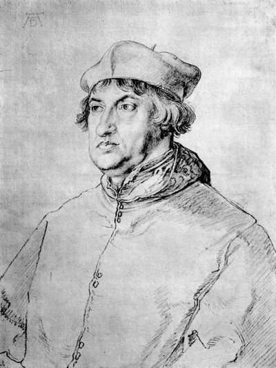 ブランデンブルクのアルブレヒト枢機卿、1518年、1936年 作： Albrecht Dürer