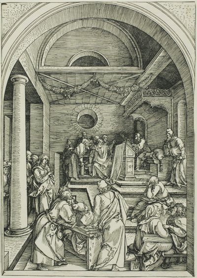 『聖母の生涯』より「医師の中のキリスト」 作： Albrecht Dürer