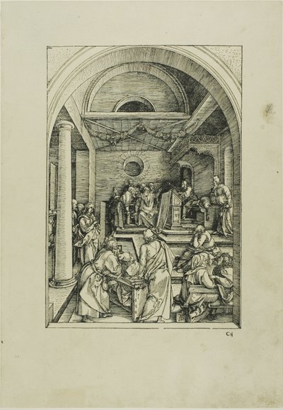 『聖母の生涯』より「医師の中のキリスト」 作： Albrecht Dürer
