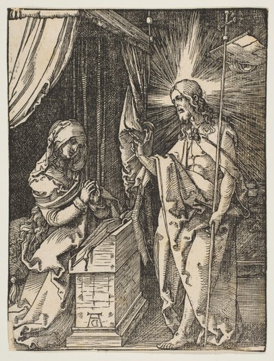 小さな情熱から、キリストが母親に現れる1510。 作： Albrecht Dürer