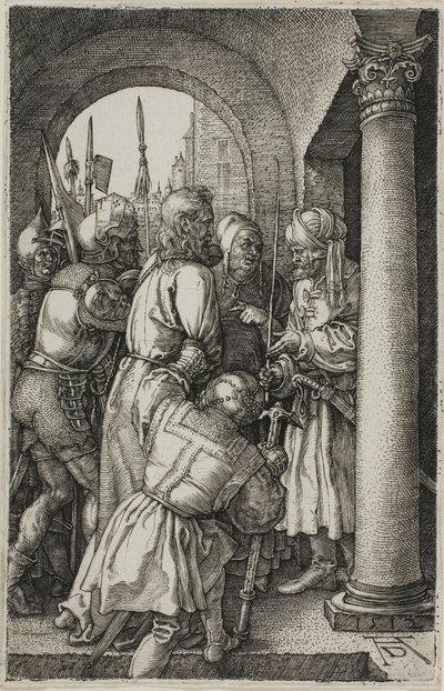 ピラトの前のキリスト、「刻まれた情熱」より 作： Albrecht Dürer