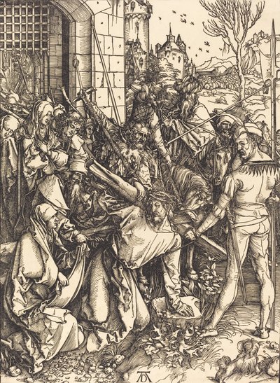 十字架を運ぶキリスト、c。 14981499。 作： Albrecht Dürer
