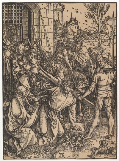 大きな情熱からの十字架を運ぶキリスト、ca。 1498年。 作： Albrecht Dürer