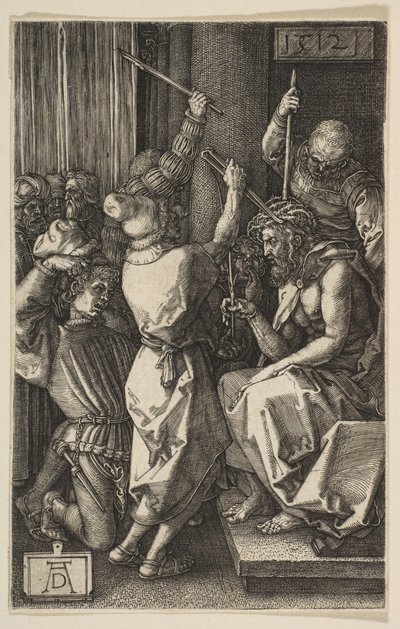 刻まれた情熱、1512年から、いばらの冠を戴いたキリスト。 作： Albrecht Dürer