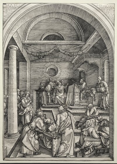医師との紛争、c。 1503-1504。 作： Albrecht Dürer