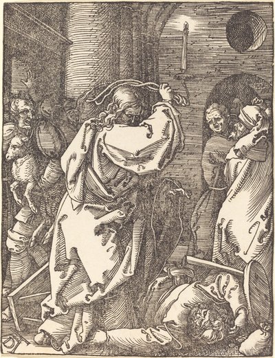 金貸しを神殿から追放するキリスト 作： Albrecht Dürer