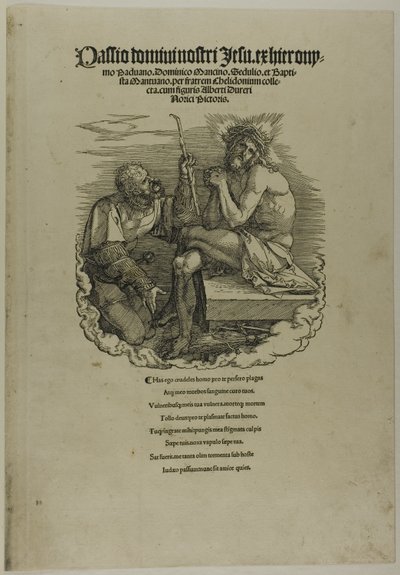 悲しみの人キリスト、兵士に嘲笑される（『大いなる受難』より 作： Albrecht Dürer