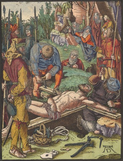小さな木版画の情熱から、十字架に釘付けにされたキリスト.nd. 作： Albrecht Dürer