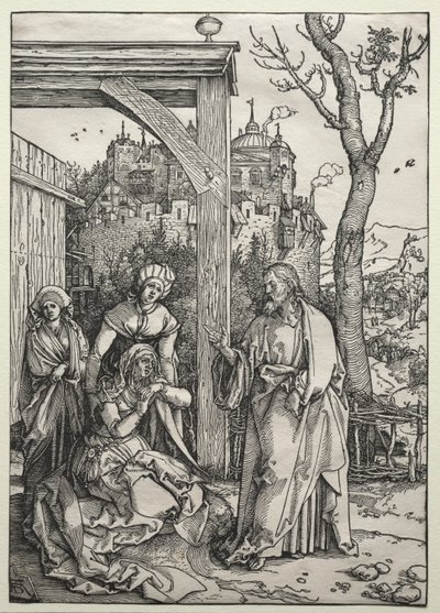 キリストが母のもとを去る、c。 1504-1505。 作： Albrecht Dürer