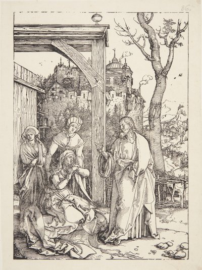 母に別れを告げるキリスト 作： Albrecht Dürer