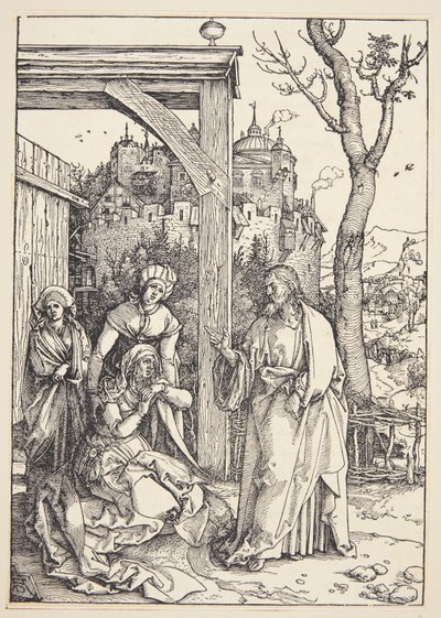 母に別れを告げるキリスト 作： Albrecht Dürer