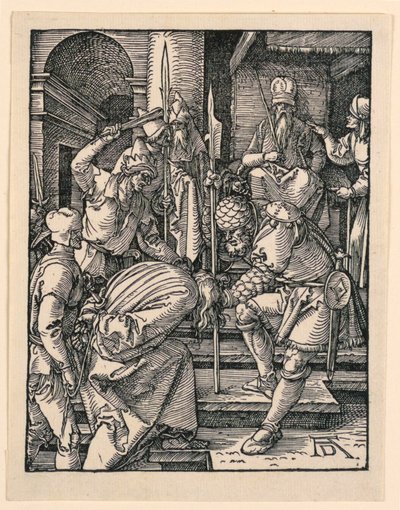 リトル・パッション・シリーズより、アナスの前のキリスト 作： Albrecht Dürer