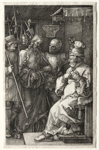 カヤパの前のキリスト 作： Albrecht Dürer