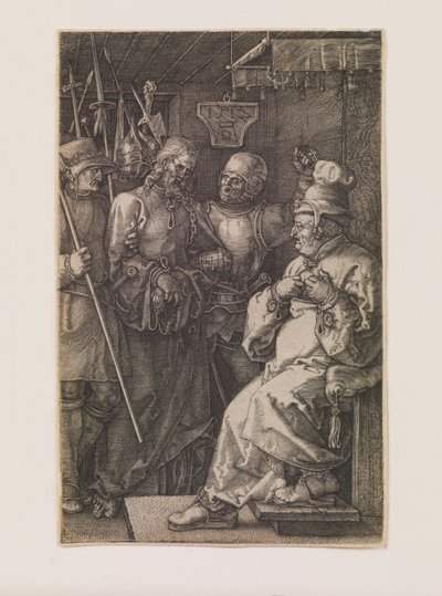 シリーズ「刻まれた情熱」より、カイファの前のキリスト 作： Albrecht Dürer