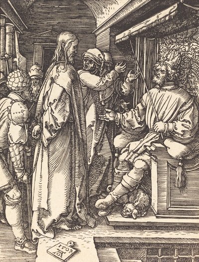 ヘロデの前のキリスト、1509 年。 作： Albrecht Dürer