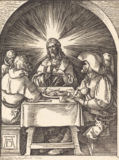 エマオのキリスト、おそらくc。 15091510。 作： Albrecht Dürer