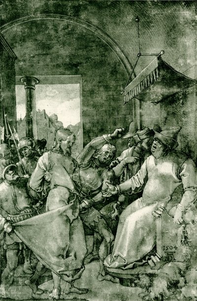 カイアファスの前のキリスト 作： Albrecht Dürer
