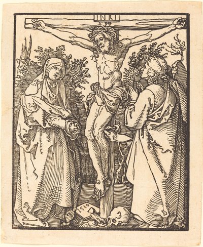 マリアと聖ヨハネと十字架上のキリスト 作： Albrecht Dürer