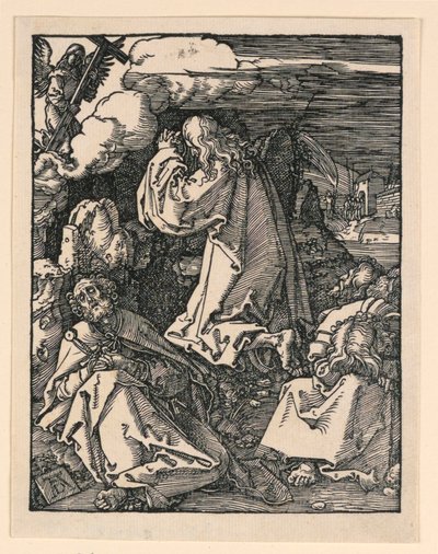 オリーブ山のキリスト (庭の苦悩)、「小さな受難シリーズ」より 作： Albrecht Dürer