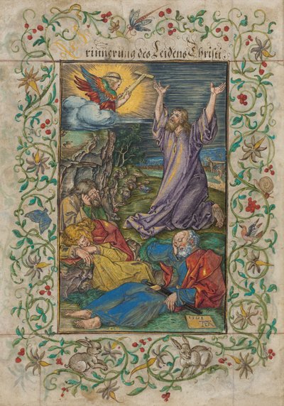 オリーブ山上のキリスト、1508 年と 1580 年代 作： Albrecht Dürer