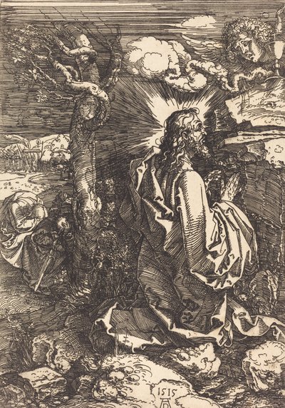 オリーブ山上のキリスト、1515年。 作： Albrecht Dürer