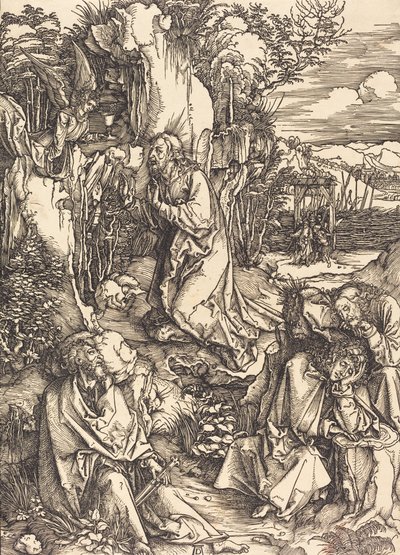 オリーブ山上のキリスト、c。 14971499。 作： Albrecht Dürer