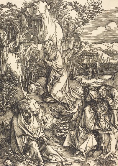 オリーブ山上のキリスト、c。 14971499。 作： Albrecht Dürer