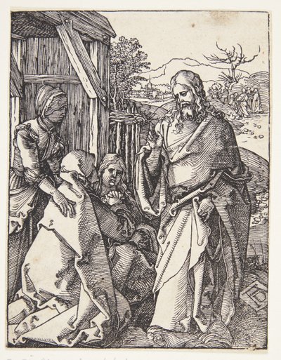 母親に別れを告げるキリスト 作： Albrecht Dürer