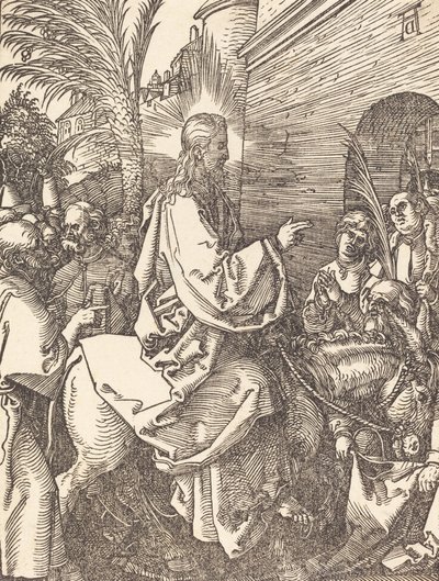 エルサレムへのキリストの入場、おそらくc。 15091510。 作： Albrecht Dürer