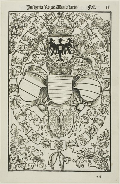 ローマ王としてのマクシミリアン1世の紋章 作： Albrecht Dürer