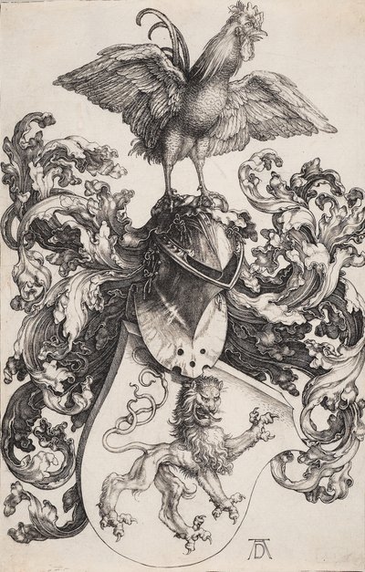 ライオンと雄鶏の紋章 作： Albrecht Dürer