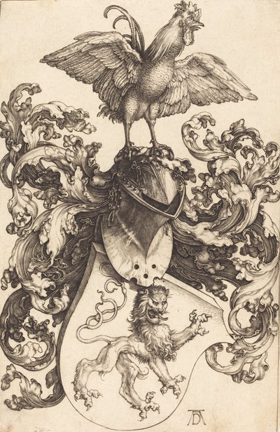 ライオンと雄鶏の紋章、15021503。 作： Albrecht Dürer