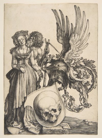 頭蓋骨の紋章、1503。 作： Albrecht Dürer