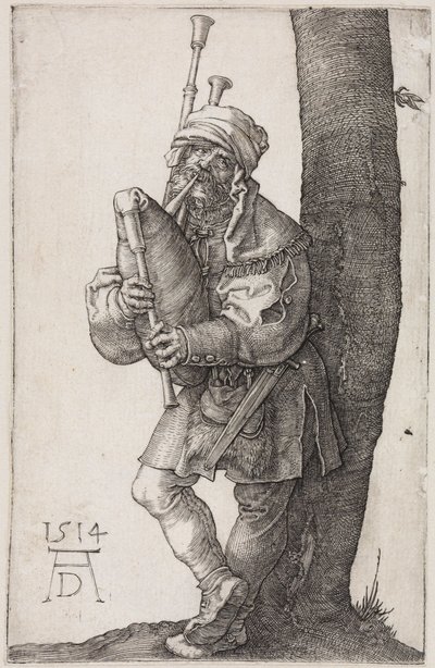 バグパイプ奏者 作： Albrecht Dürer