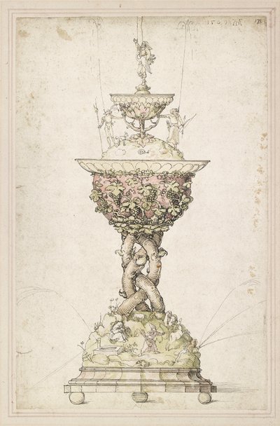 テーブル噴水のデザイン、1509 作： Albrecht Dürer