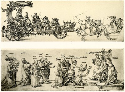 マクシミリアン1世の戦車のドラフト 作： Albrecht Dürer