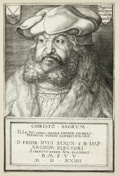ザクセン選帝侯フリードリヒ賢者 作： Albrecht Dürer