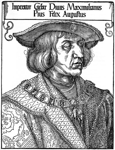 皇帝マクシミリアン1世、1519年、1936年 作： Albrecht Dürer