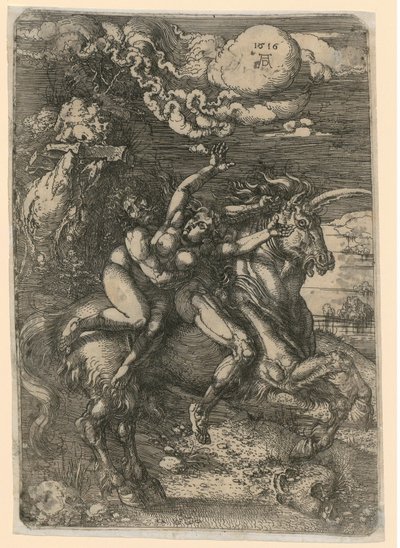 ユニコーンでの誘拐 作： Albrecht Dürer