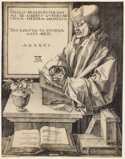エラスムス・オブ・ロッテルダム 作： Albrecht Dürer