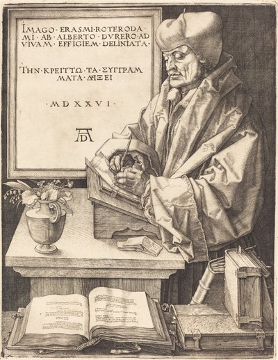ロッテルダムのエラスムス 作： Albrecht Dürer