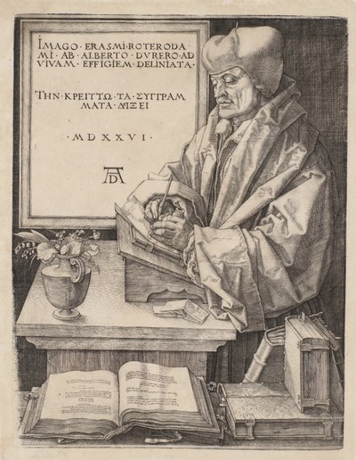 ロッテルダムのエラスムス 作： Albrecht Dürer