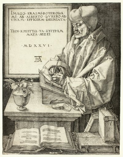 ロッテルダムのエラスムス 作： Albrecht Dürer