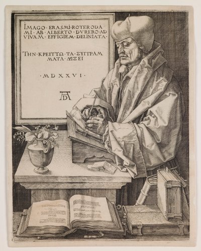 ロッテルダムのエラスムス 作： Albrecht Dürer