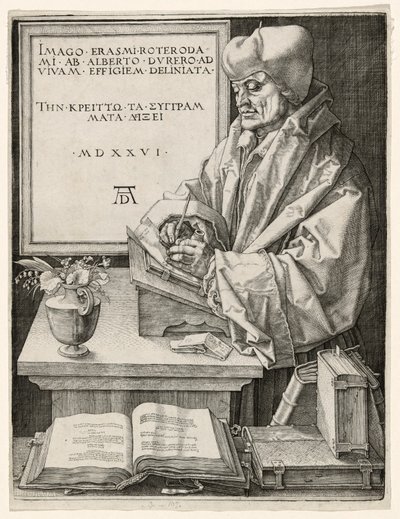 ロッテルダムのエラスムス 作： Albrecht Dürer